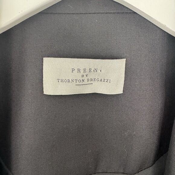 Preen By Thornton Bregazzi Blazer Black Wool Modern Rocker Back Slit Zipper S - Picture 5 of 16